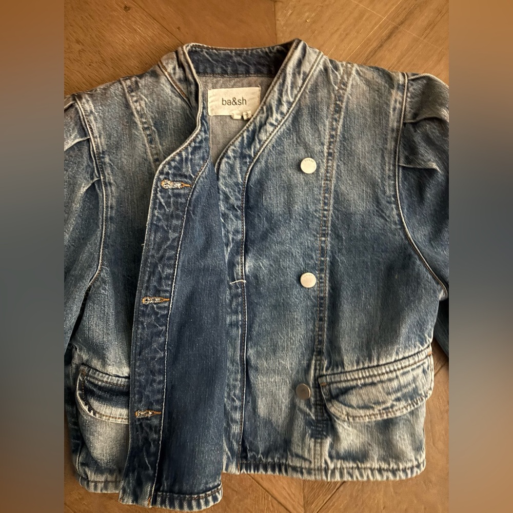 ba&sh Blue Jean Jacket - Picture 3 of 5